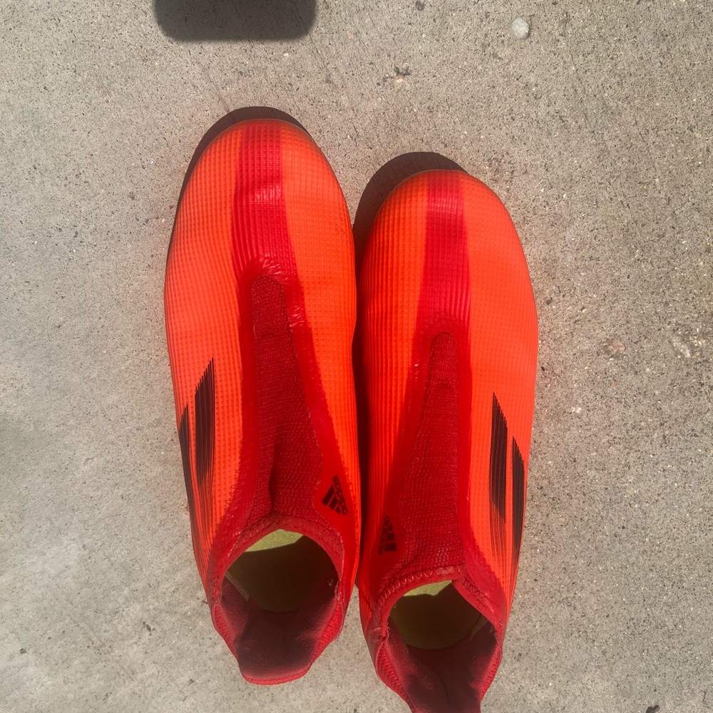 Adidas Laceless Orange Soccer Cleats size 6 men’s fits youth